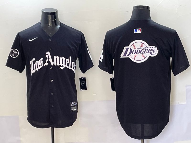 Men Los Angeles Dodgers Blank Black Five generations Joint Name 2025 Nike MLB Jersey style 82->los angeles dodgers->MLB Jersey